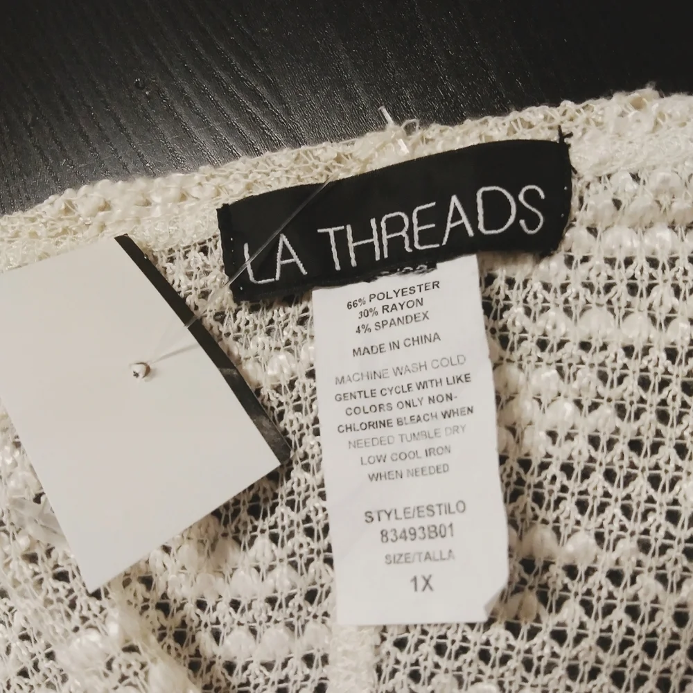 LA Threads | PLUS/NWT Oversized Open-Front Sweater - Picture 6 of 8